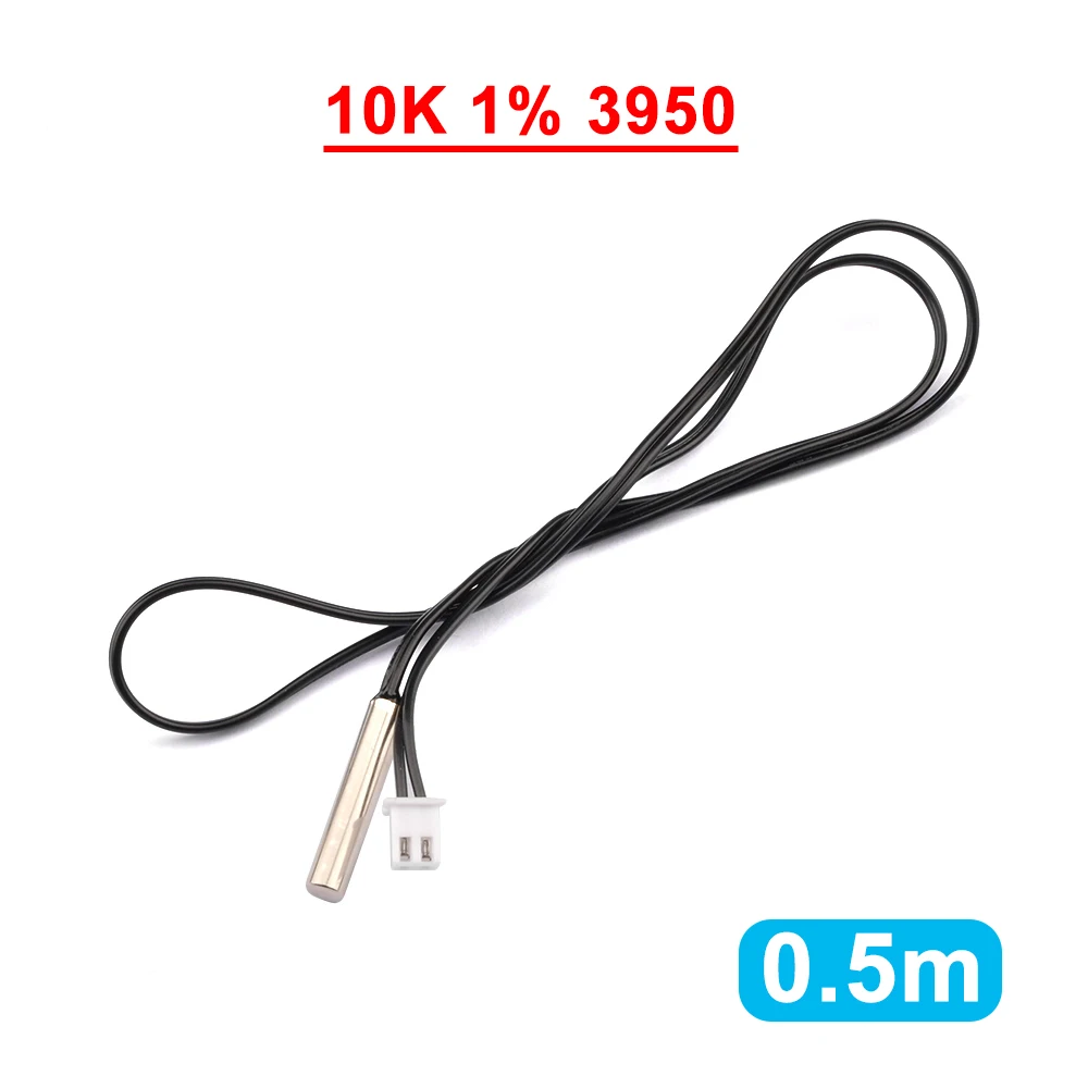 Waterproof 1m Wire NTC 10K 1% 3950 Thermistor Temperature Sensor Probe NTC Thermistor Temperature Sensor Waterproof Probe Cable