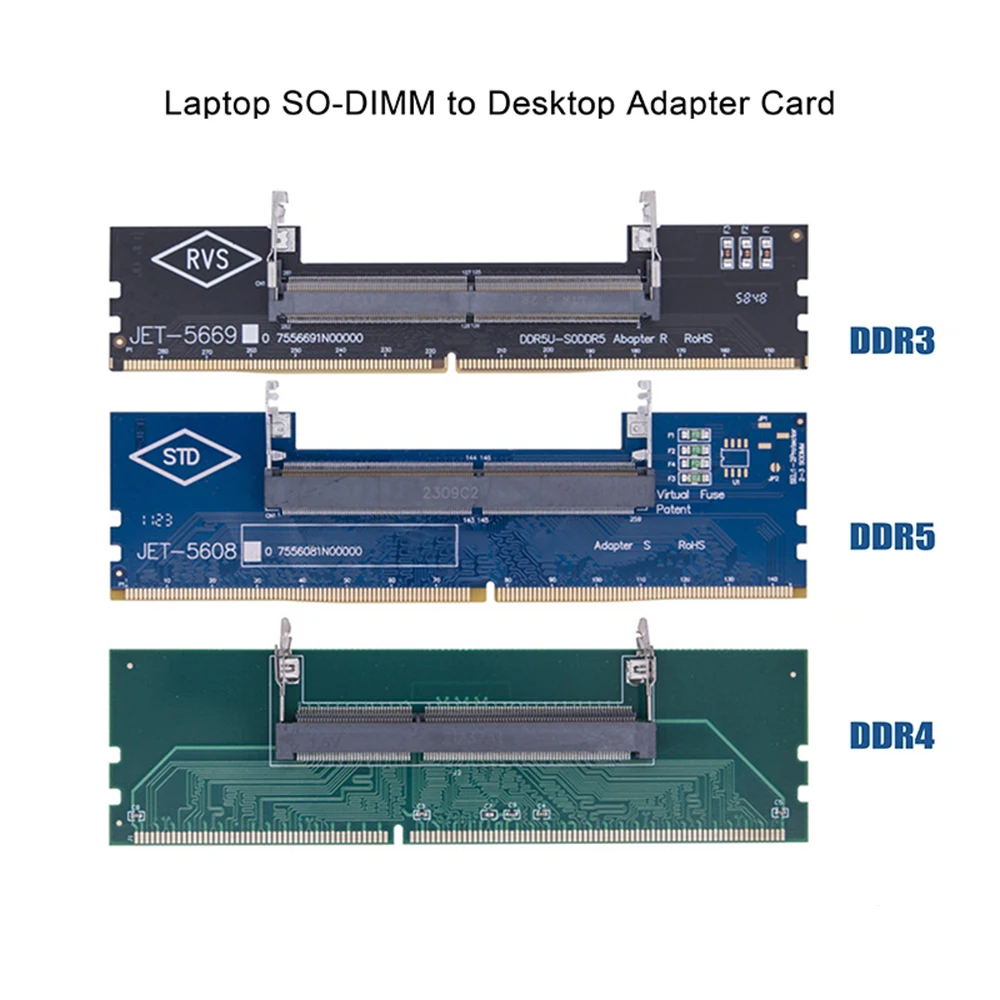 DDR3 DDR4 DDR5 Laptop to Desktop Memory Adapter Card SO-DIMM To PC DIMM Card DDR3 DDR4 DDR5 Memory RAM Connector Adapter