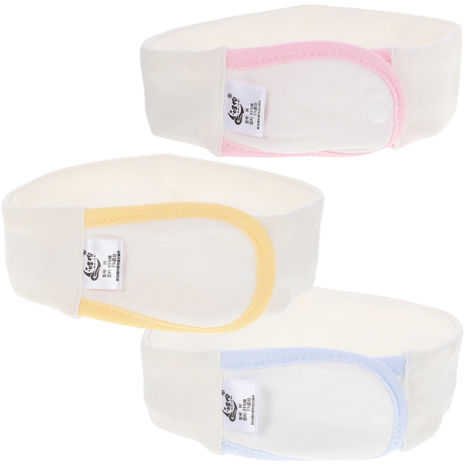 

3 Pcs Diaper Fixing Belt Cotton Strap Toddler Fixer Cloth Holder Buckle Elastic Bands Stickers Secure Baby Nappy Diapers