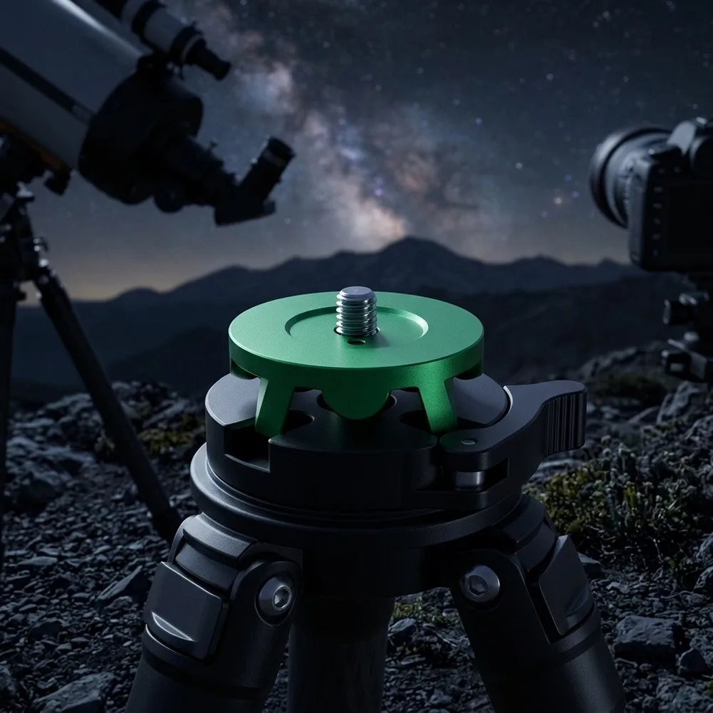 Outdoor Astrophotography Tripod Base Adapter Tripod Connecting Base Mount Equatorial Connector Jitter-free Alignment