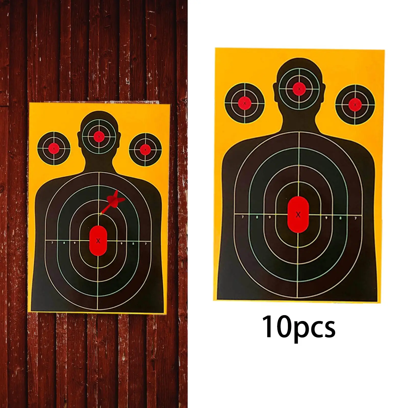 10Pcs Silhouette Target Hunting Highly Visible Letter Partition without Stand