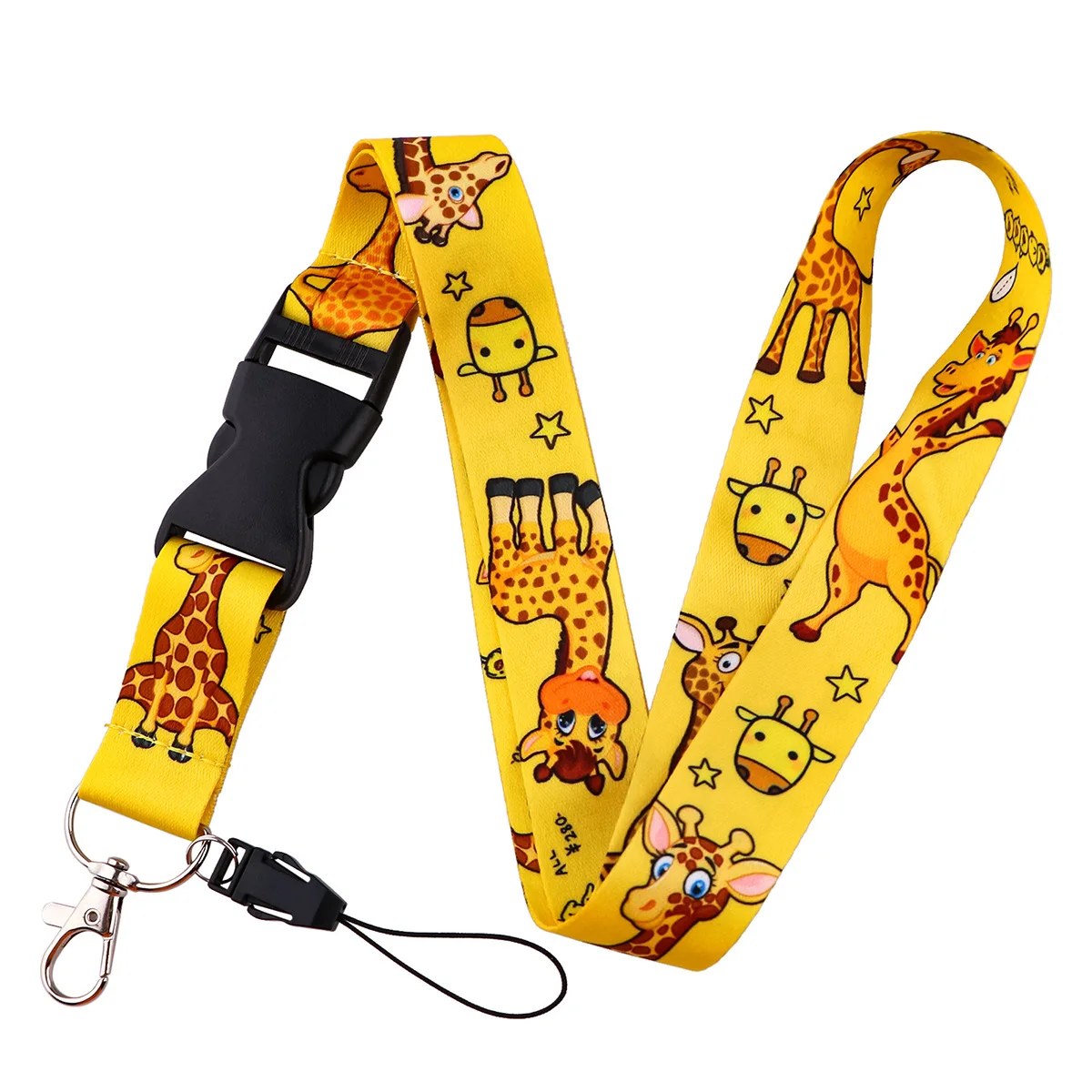 D1800 Cartoon Bee Sloth Panda Lanyard For Keys ID Credit Bank Card Cover Badge Holder Phone Charm Keyring Keychain Accessories