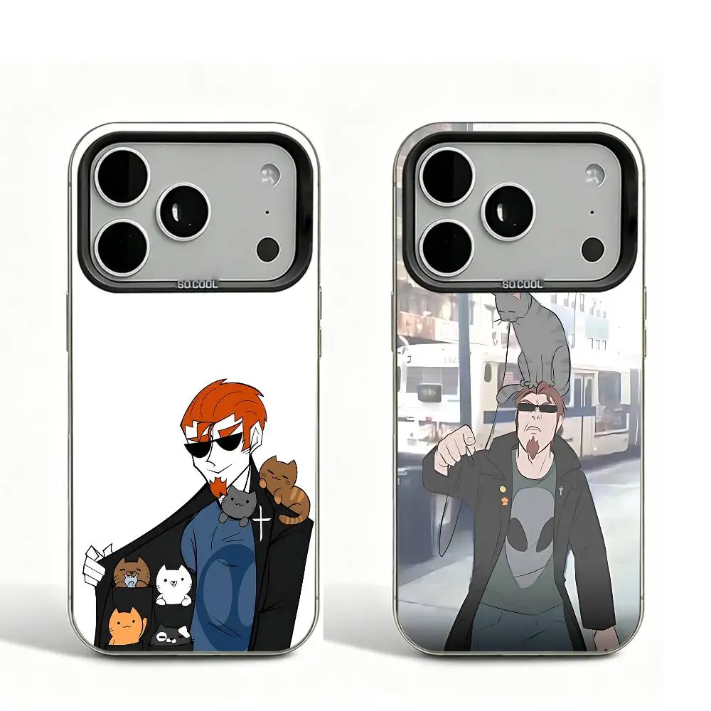 

The P-Postal D-Dude Black Matte Phone Case For iPhone 12 11 14 13 17 16 15 Pro Max Large Lens Frame Cover