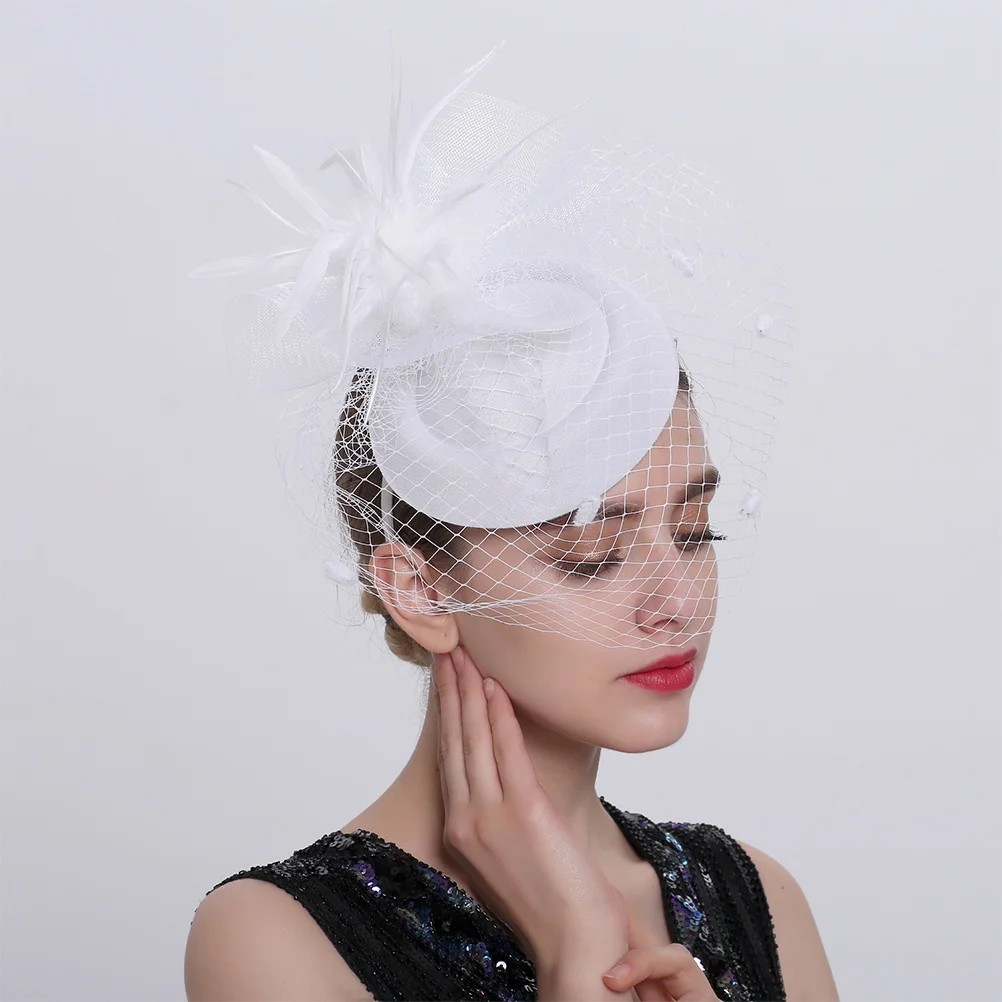 

1pc Wedding Headdress Flowers Hat Net Yarn Hair Band Party Photo Prop Decorative Durable Women Headwear Gift Birthday