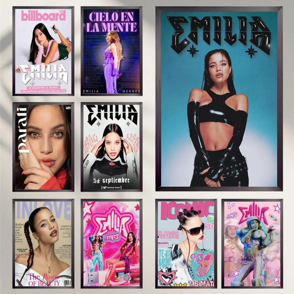 Singer E-Emilia mernes Poster HD Versatile Waterproof Wall Decor Self Adhesive Perfect for Any Room & Ideal Gift