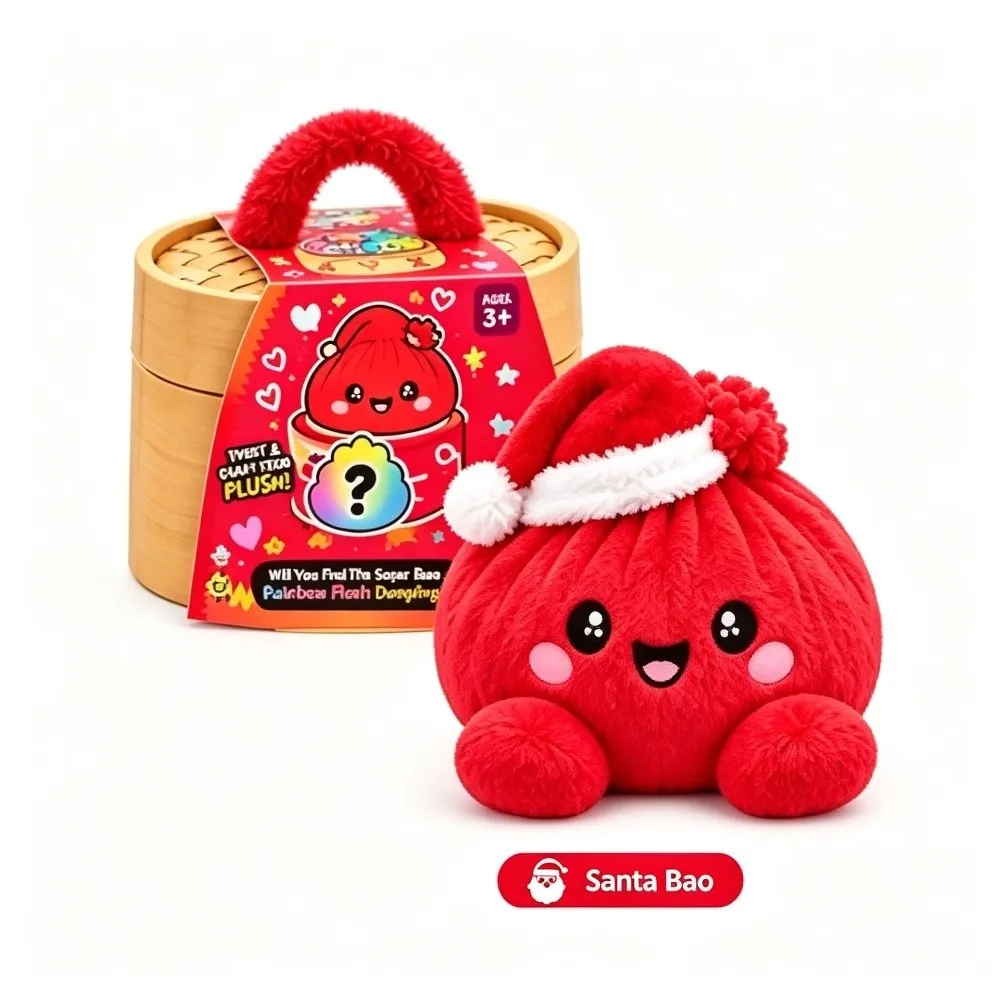 Soft Plush Stuffed Dumpling Squishies Stress Relief Fidget Stuffed Steamed Bun Toy with Steamer Squeeze Dumpling Toy