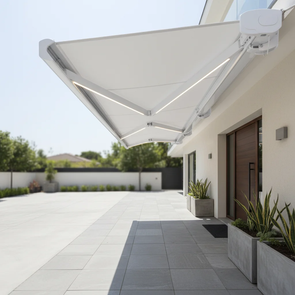 Electric Sunshade Full Cassette  Retractable Awning for Front Door