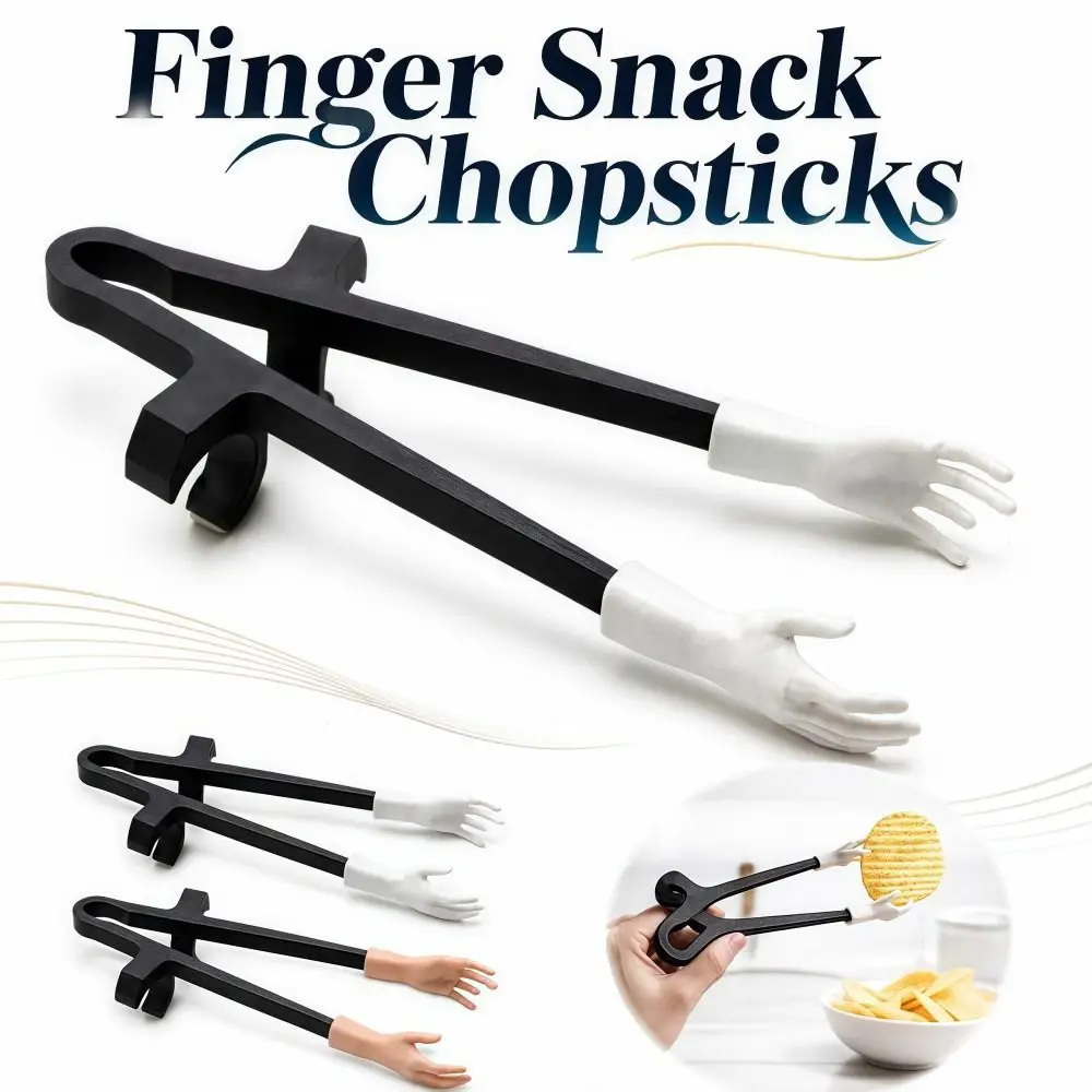 Novelty Reusable Finger Snack Chopsticks PLA Lightweight Finger Food Tongs Compact Durable Game Snack Clips Party-Use