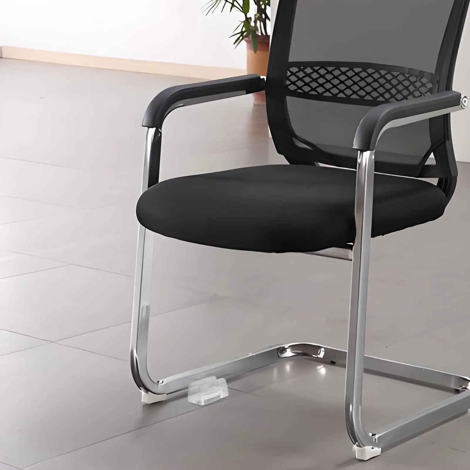 12Pcs U Shaped Chair Leg Caps Non-Slip Rectangle Tips Felt Pads Protect Hardwood Floors Sled Base Chairs Bar Stools