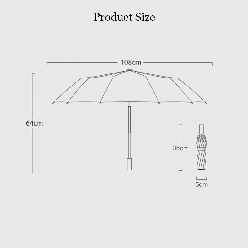 Log Large Handle 16 Women Full-automatic Umbrellas Umbrella Folding Sunshade Business Ribs Three-fold Windproof For Men Luxury