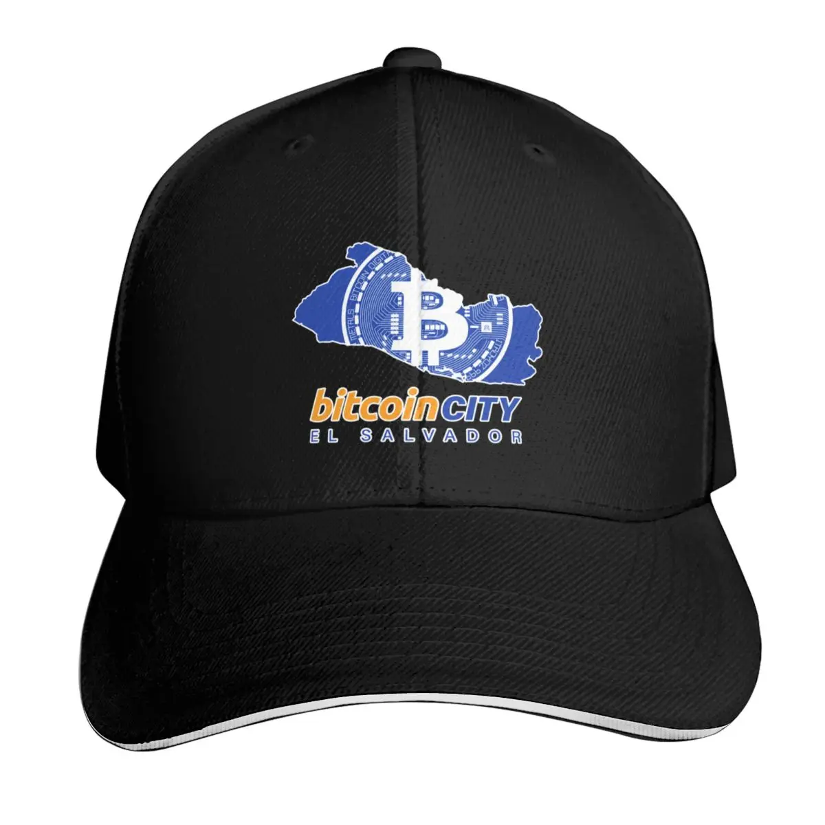BITCOIN CITY EL SALVADOR Baseball Cap Vintage Retro Embroidered Lightweight Packable Gift for Him Her