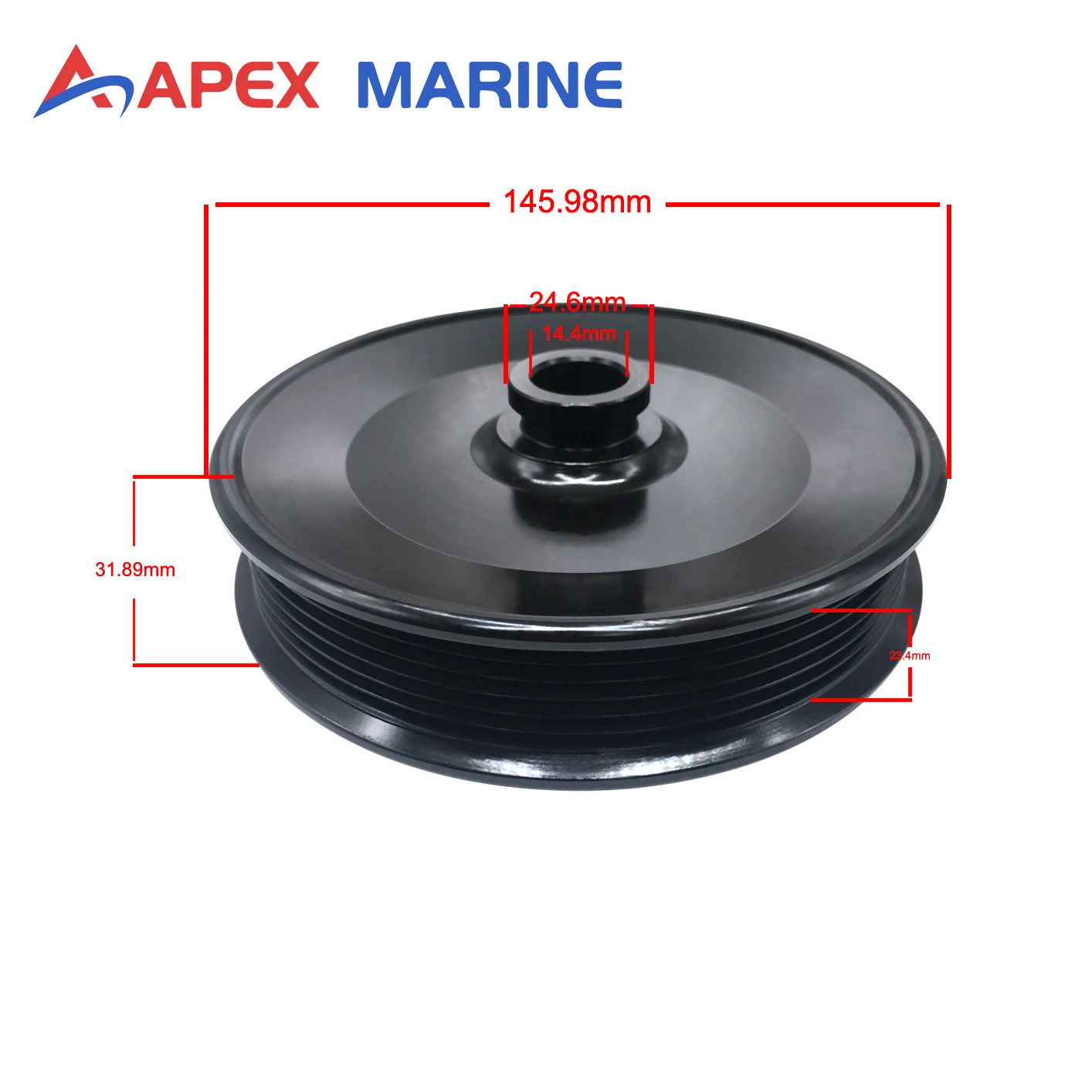 Boat Steering Pump Pulley for OMC Mercury MerCruiser 4.3  5.0 5.7 6.2 8.2 L X V6 V8 Stern Drive Models 861578 8M0150723 18-8297