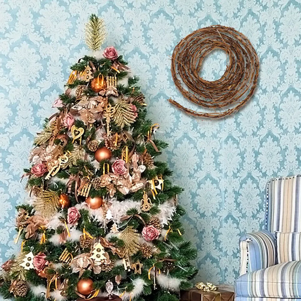 

5pcs Natural Grapevine Wreath Base Vine Strips For Diy Wedding Craft Decoration Rattan Home Decor Supplies Wreath Making Kit