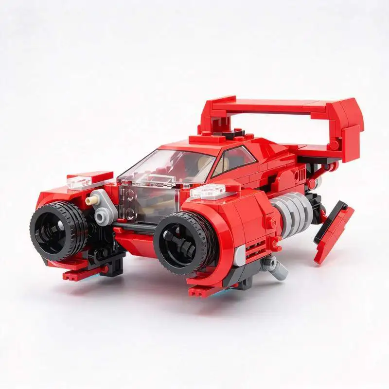 325PCS Future Hover Car Model Building Blocks Space Racing Vehicle Galaxy Modular Technical DIY Assembly Toy Holiday Gifts
