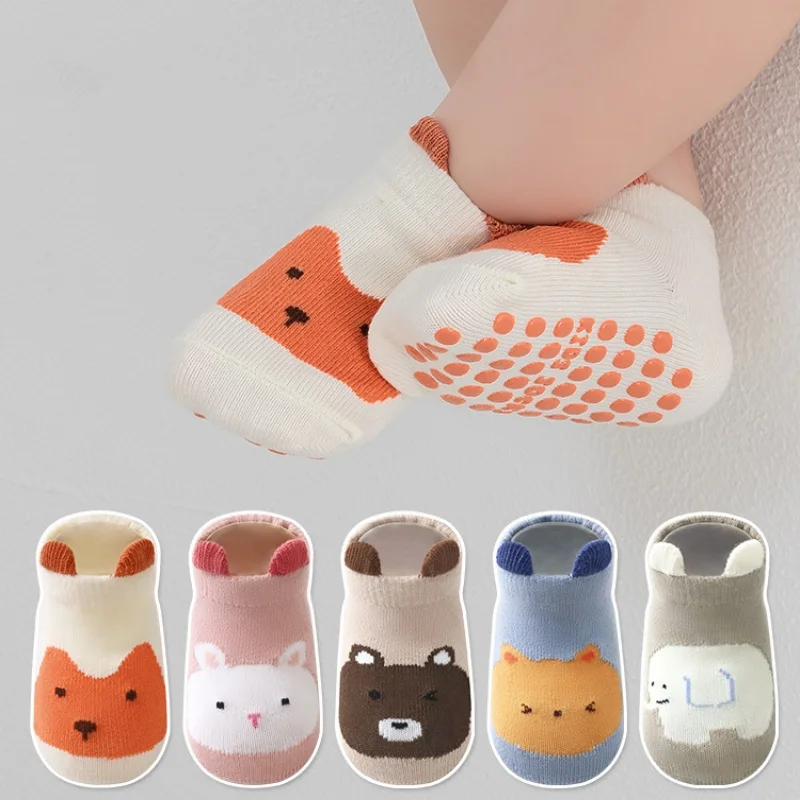 

Kids Socks For Girls Boys Cotton Cartoon Soft Baby Toddler Home Short Socks Anti Slip Autumn Winter Children's Sports Sock 0-5Y