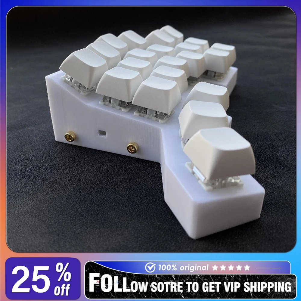 Corne 3D 2.4G Wireless Single Model Split Keyboard/Kit Ergonomic Supports Remapping Keys for Vial Long Life Custom Keyboard Gift