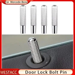 4Pcs/set Car Door Bolt Door Lock Pin for Mercedes Benz C W205 GLC GLE E W213 W176 CLA C117 GLA A B C E Class Accessories