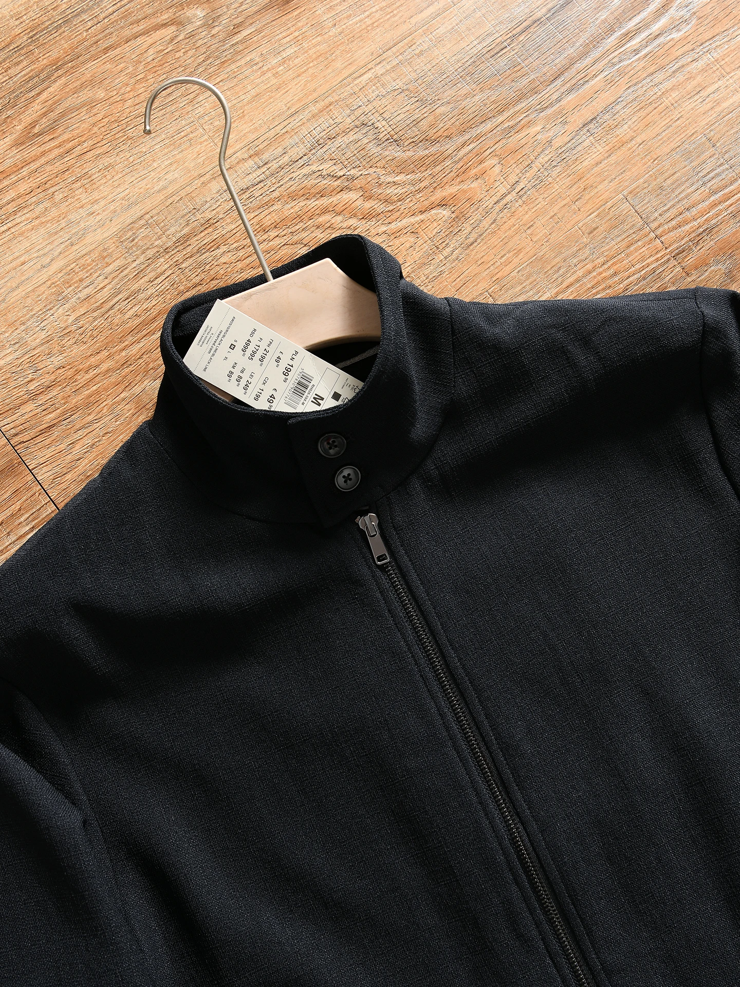 Advanced Texture Men's Casual Stand Collar Jacket Outerwear Autumn Winter Fashion Urban Style Standard Fit Polyester Fiber