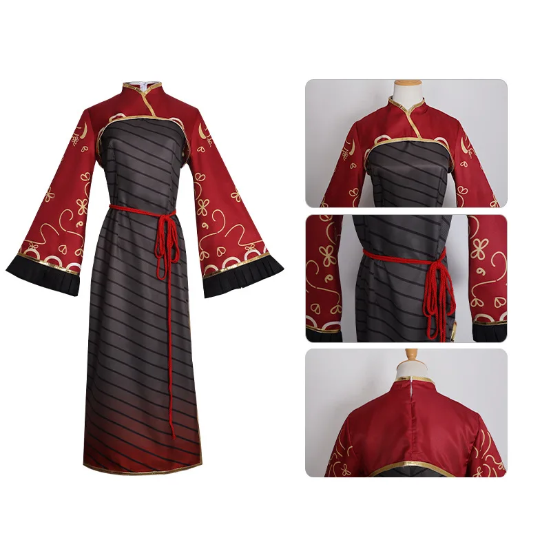 أزياء ليمبوس جيا شيشون التأثيرية أزياء أنيمي لعبة النساء تشيباو فستان ملابس الهالوين زي الحفلات مجموعة شعر مستعار للحدث Ga-si-chun #3