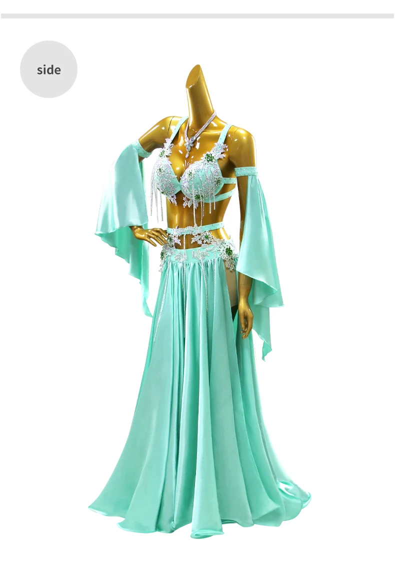 Orientalisches Tanzoutfit, langer Rock, Damen-Tanzkleidung, Bauchtanzkostüm, Bauchtanz-Unterrichtskleidung, Anzug 2026, Bühnenkostüm für Mädchen, Abendkostüm – Detail 8