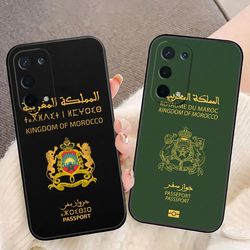 Morocco Flag Passport Cover Phone Case For OPPO Realme 13 12 11 10 9 9i 8 8i 7 7i 6 5 3 Pro Plus TPU Case Funda Coque Shell Capa