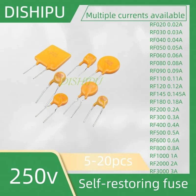 5-20pcs 250v RF020 RF030 RF040 RF050 RF060 RF080 RF090 RF110 RF120 RF145 RF180 RF200 RF300 RF400 RF500 RF600 RF800 RF1000 RF2000 RF3000