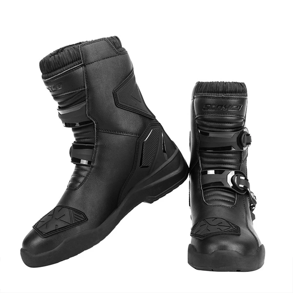 Motorcycle anti-fall riding shoes anti-slip wear-resistant waterproof breathable rally boots protective moto cross-country equip