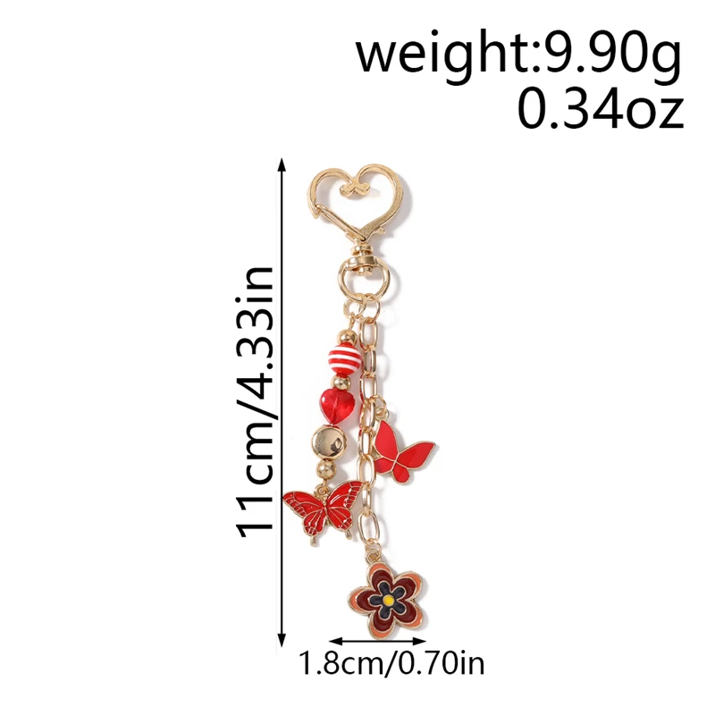 Modischer Bunter Blumen-Schlüsselanhänger für Autoschlüssel, Souvenir-Geschenke für Frauen und Männer, Handtaschen-Anhänger, Schlüsselringe, DIY-Schmuckzubehör – Detail 18