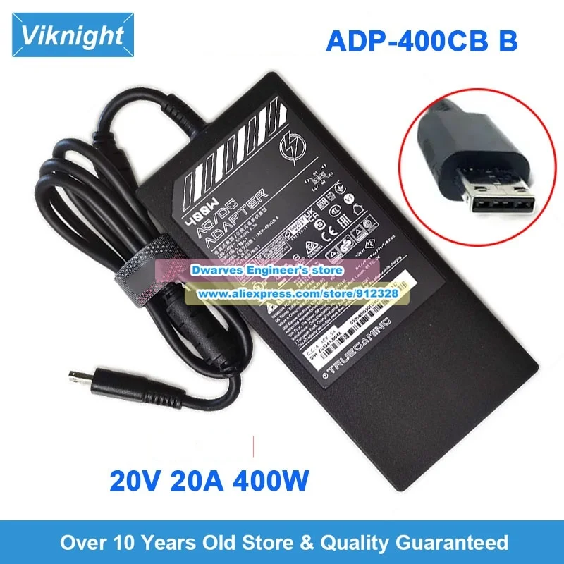 

Адаптер питания ADP-400CB B 20В 20А 400Вт для игровых ноутбуков TITAN 18HX A14VIG CREATOR PRO X18