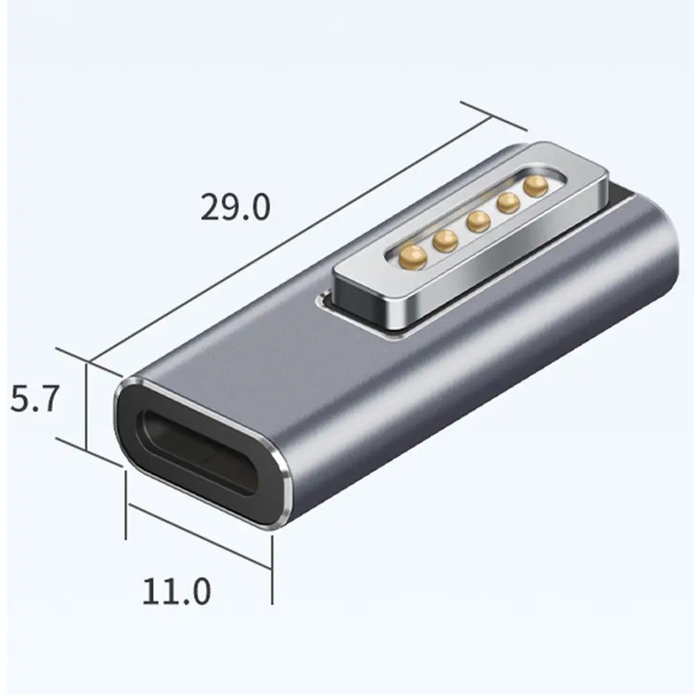 Adaptador PD USB magnético tipo C de 6 piezas para MacBook Pro convertidor de carga rápida
