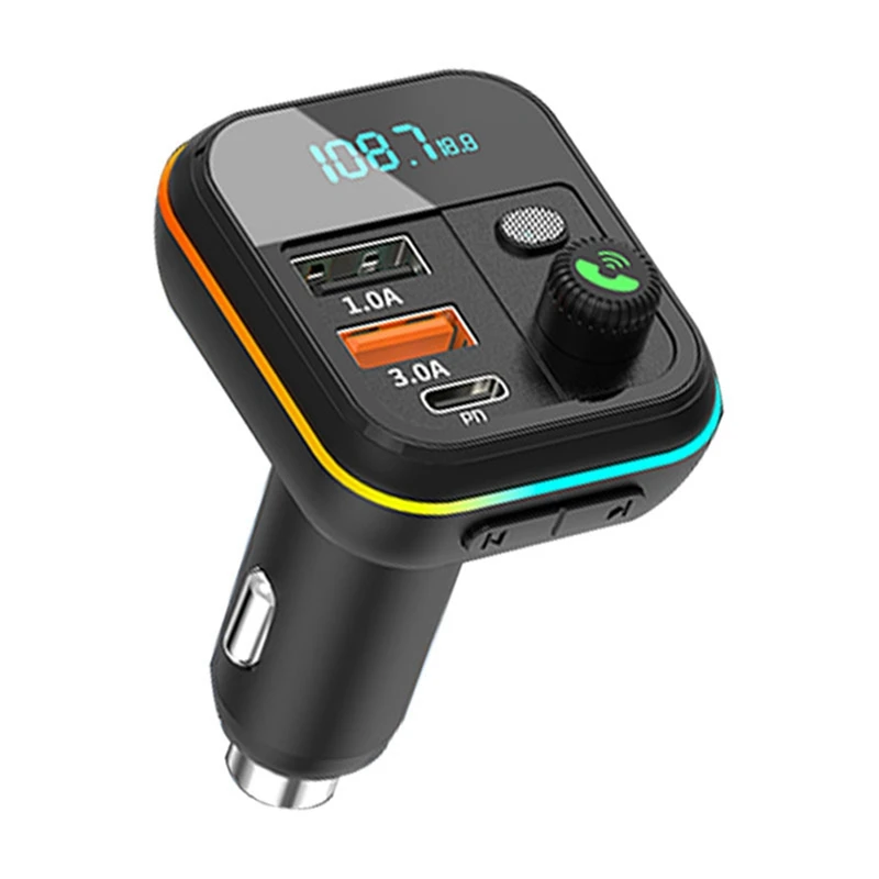 Car Charging Car Mp3 Bluetooth 5.0 Player Bluetooth, USB Flash Drive Memory Card QC 3.0 Fast Charging Voltage Replacement