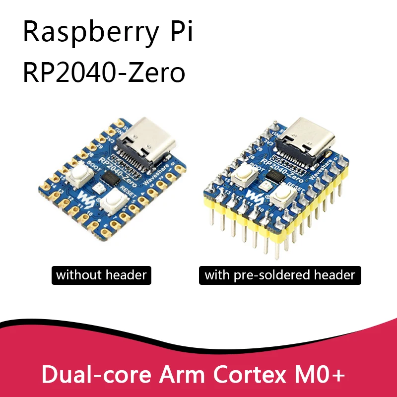 5pcs RP2040-Zero RP2040 for Raspberry Pi Microcontroller PICO Development Board Module Dual-core Cortex M0+ Processor 2MB Flash