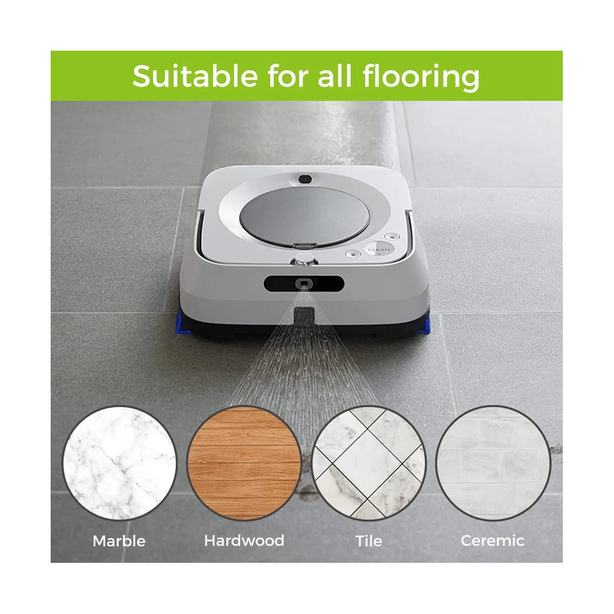 4Pcs Mop Pad Accessories for M6 Series Ultimate Robot Mop,Washable and Reusable Robot Wet Mopping Pads