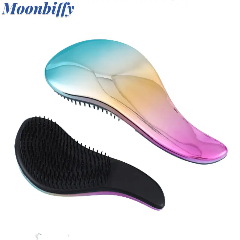 Colorful Hair Brush Women Shiny Anti-knot TT Hair Comb Reduce Hair Loss Detangling Brush Scalp Massage Comb Peine Para Cabello