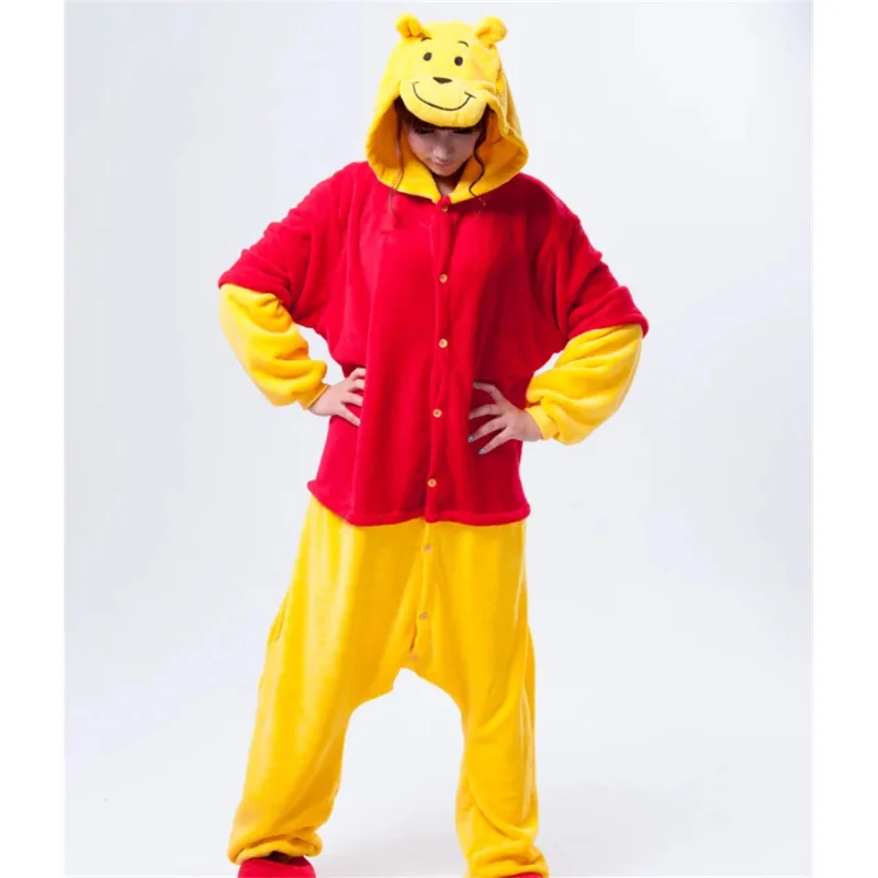 

Wiwiwi 123 унисекс костюмы с медведем Винни комбинезоны монстр косплей пижамы для взрослых пижамы с животными комбинезон
