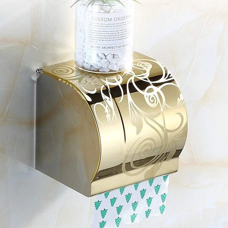 

Bathroom Paper Towel Holder Waterproof Paper Towel Holder Thickened Light Luxury Toilet Paper Racks Roll Dispenser for Home Use