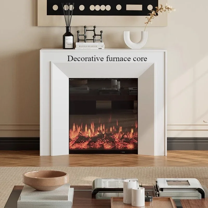 

French fireplace cabinet living room wabi wind heating simple retro storage