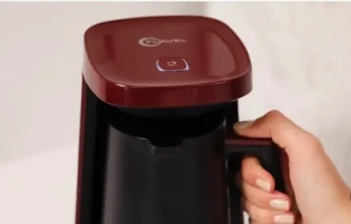 Máquina de café turca con sensor automático, dispositivo de marca Flavel, capacidad de 4 tazas, preparación de café de un toque con sonido y luz