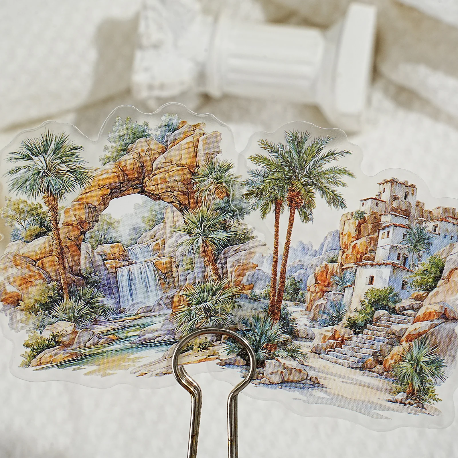 Etori Life 20 قطعة من ملصقات نمط المناظر الطبيعية العتيقة للوحة الصحراء للديكور، وسجل القصاصات المصنوع يدويًا، وديكور المنزل، والحفلات العتيقة، وألبومات الصور، وحقائب السفر، وملصقات الأطفال، والهدايا الصغيرة