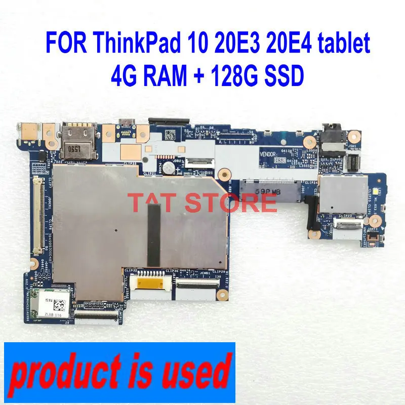 Used For Lenovo ThinkPad 10 GEN2 20E3 20E4 Tablet Motherboard X7-Z8700 CPU 4GB RAM + 128GB SSD Free Shippping