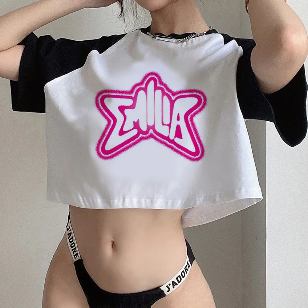 

Emilia Mernes crop top corset y2k gyaru Grunge cropped 2000s vintage Slim Fit Cute girls tees