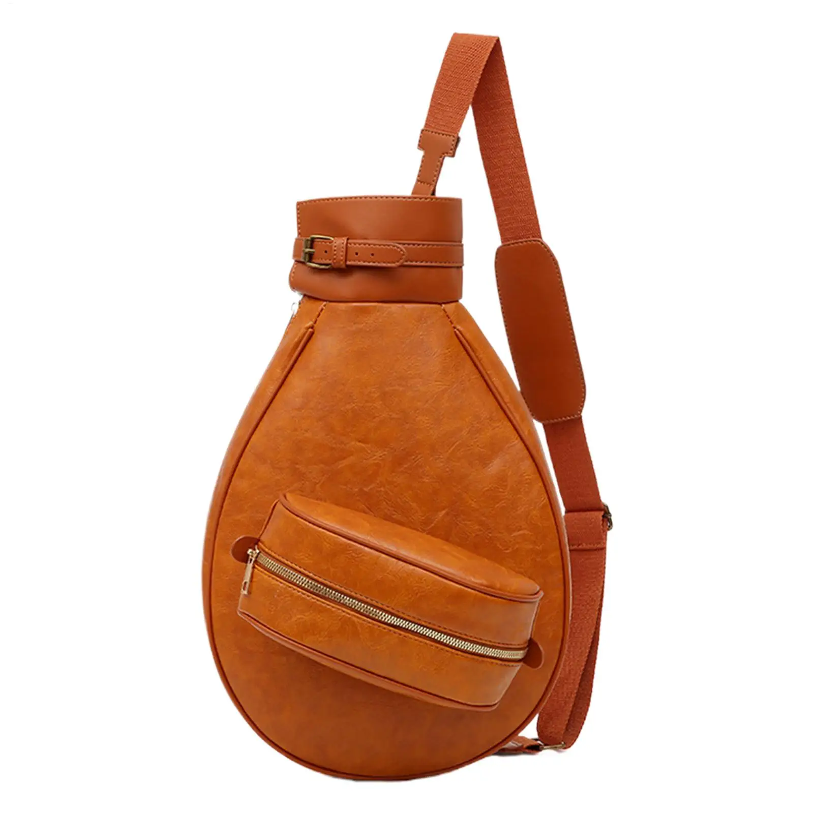 Badminton Bag Portable Waterproof PU Large Capacity Storage Sling Tennis Shoulder Bag For Women Men Player Gym Beach Sport