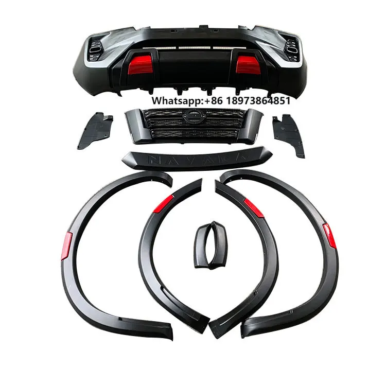 

Taishuai Factory Auto Accessories Parts for Navara Upgrade Body Kit Front Bumper for Navara 2016 Upgrade to 2021