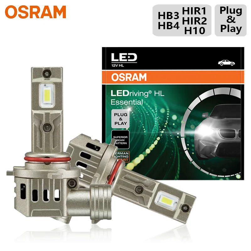 OSRAM Essential LED HB3 HB4 HIR1 HIR2 H10 9005 9006 9011 9012 Car Head Light P20d P22d 1:1 Mini Size 70W 5000LM Bright White LED