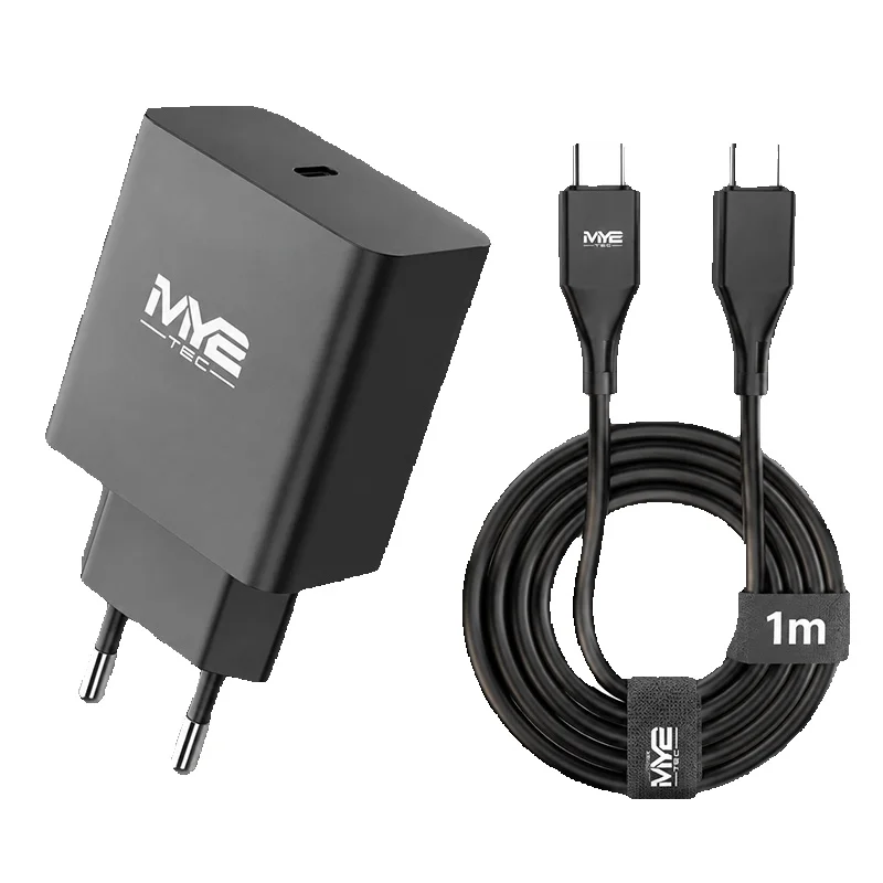 25-W-USB-C-Schnellladegerät: Netzteil mit USB-Typ-C-PD-3.0-Schnellladefunktion und 1 m USB-C-zu-C-Kabel