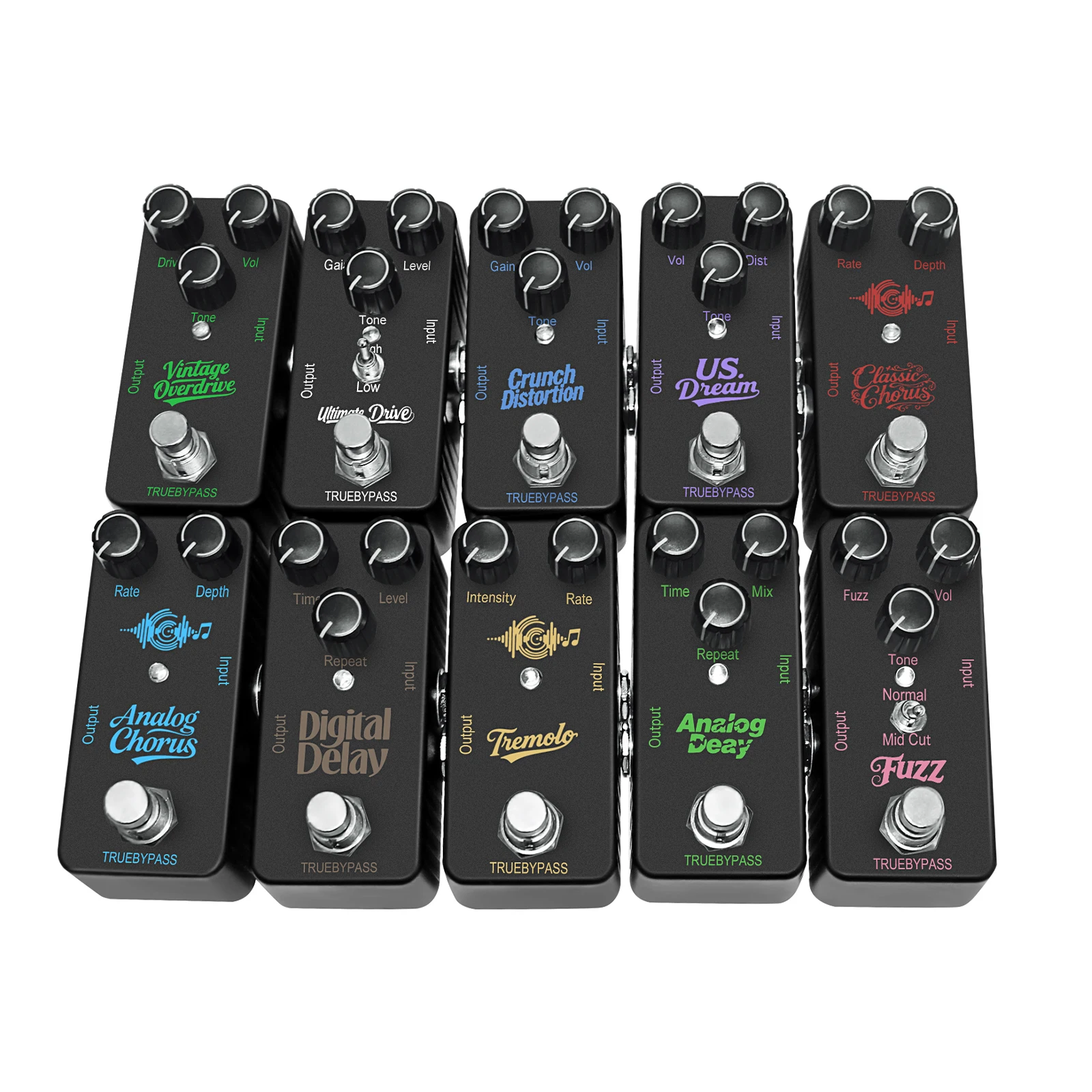 Electric Guitar Effects Pedal Mini Single Type Crunch Distortion Classic Chorus Delay    Digital Delay
