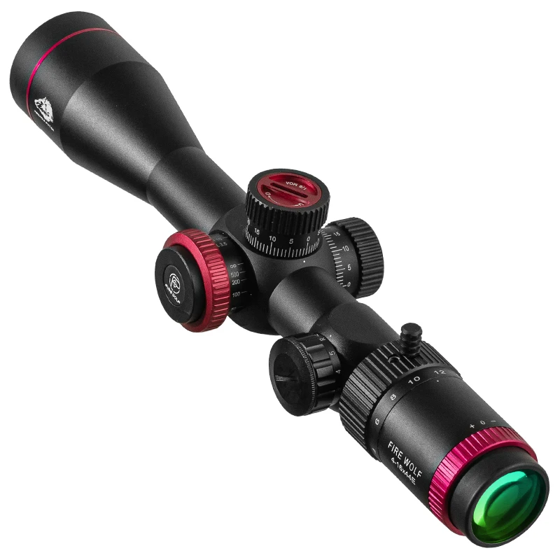 Imagem -04 - Wolf qz 416x44 Escopo Ffp Vermelho Verde Caça Mira Óptica Sniper Riflescope Tático Primeiro Avião Focal Caça Riflescope fu