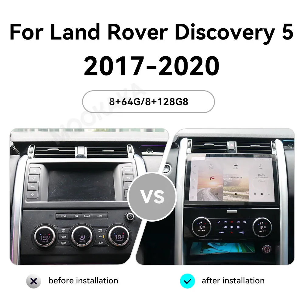 For Land Rover Discovery 5 2017-2020 Android 13 Car Radio Harman Multimedia Player + Air Conditioner Screen Carplay  Navigation