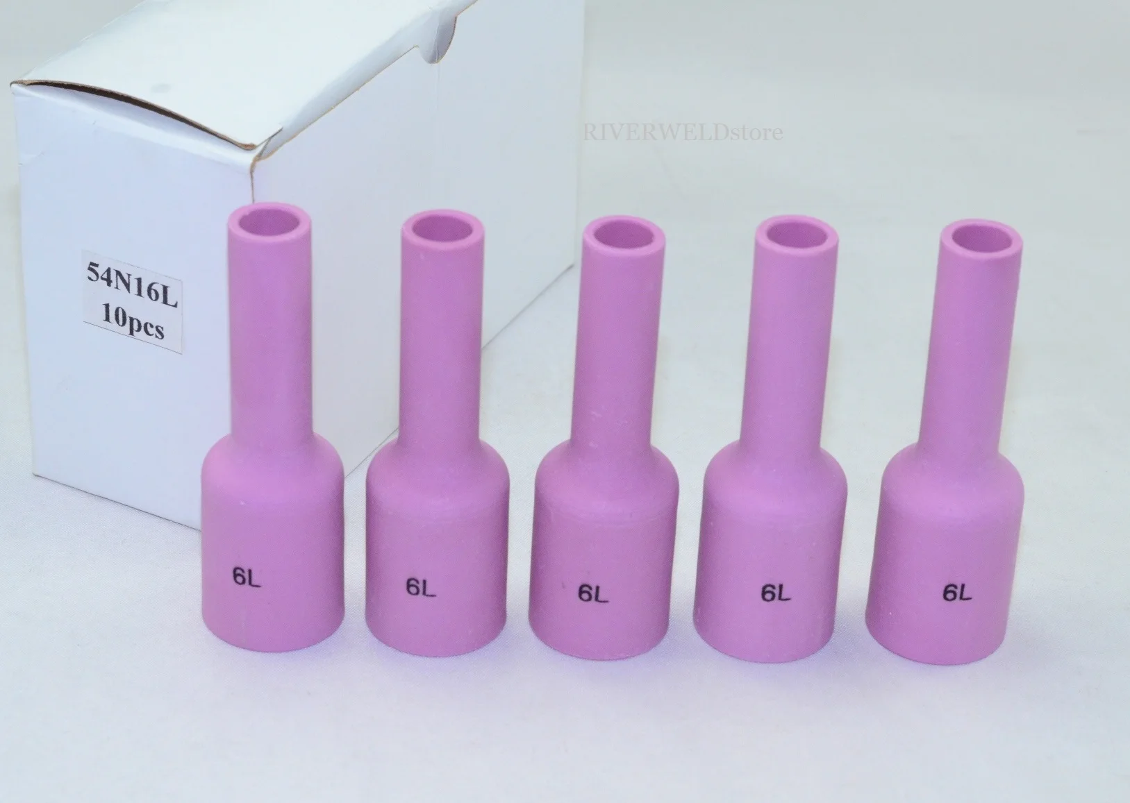 RIVERWELD TIG Gas Lens Alumina Nozzle Ceramic Cups Long Large Diameter 54N16L #6L 3/8\