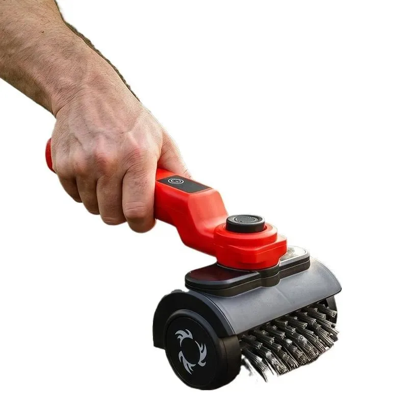Wireless Electric BBQ Grill Cleaning Brush, 180° Rotating Stainless Steel Roller Scraper for Outdoor Home Barbecue